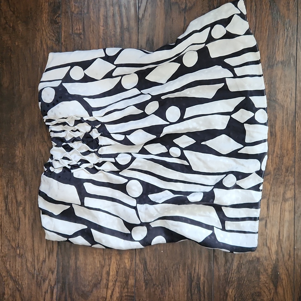 White House Black Market Silk strapless top size 4